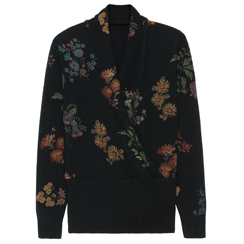 2019 Autumn Winter Sweater Long Sleeve Floral print sweater Pullover Jumper Casual Slim warm Knitted sweaters Women
2019 Autumn Winter Sweater Long Sleeve Floral print sweater Pullover Jumper Casual Slim warm Knitted sweaters Women