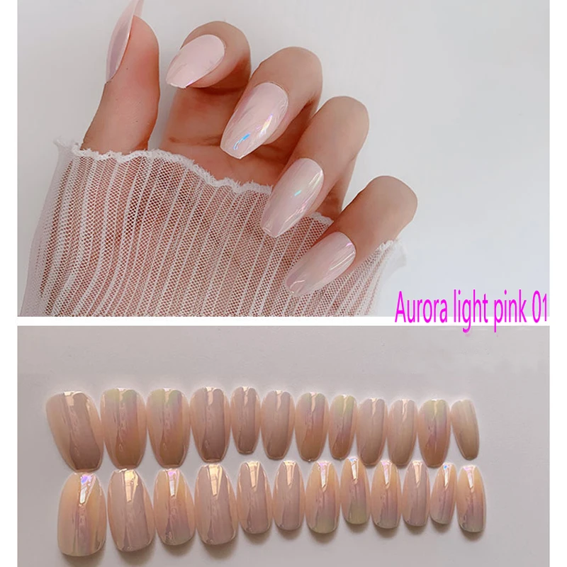 24PCS Net Red Fake Nails 9Colors Available Finished Nail Piece Aurora Nail Patch Removable False Nails Press On Nails
24PCS Net Red Fake Nails 9Colors Available Finished Nail Piece Aurora Nail Patch Removable False Nails Press On Nails