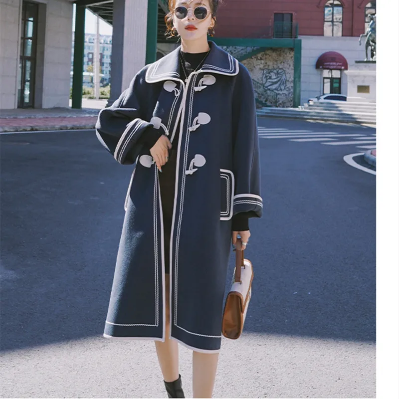 Retro Buckle Woolen Coat For Women Autumn And Winter New Preppy Style Woolen Coat Thick Winter Solid Coat
Retro Buckle Woolen Coat For Women Autumn And Winter New Preppy Style Woolen Coat Thick Winter Solid Coat