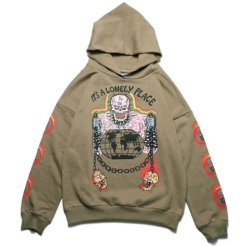 Kanye Skull Graffiti Velvet Hooded Sweatshirts Streetwear Men's Hip Hop Cotton Hoodies
Kanye Skull Graffiti Velvet Hooded Sweatshirts Streetwear Men's Hip Hop Cotton Hoodies