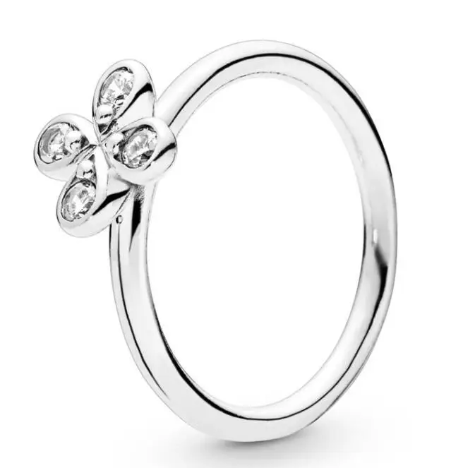 Original 925 Sterling Silver Pan Ring Four-petal Flower Rings With Crystal For Women Wedding Party Gift Fine Jewelry
Original 925 Sterling Silver Pan Ring Four-petal Flower Rings With Crystal For Women Wedding Party Gift Fine Jewelry