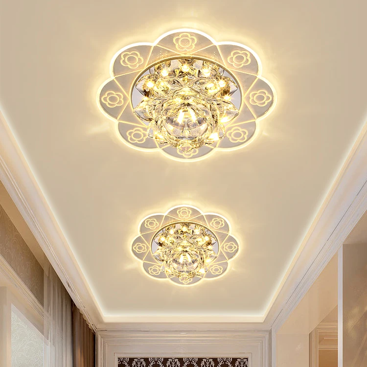 

Современный хрустальный светодиодный потолочный светильник, лампа направленсветильник света для гостиной, коридора, балкона, входа, крыль...