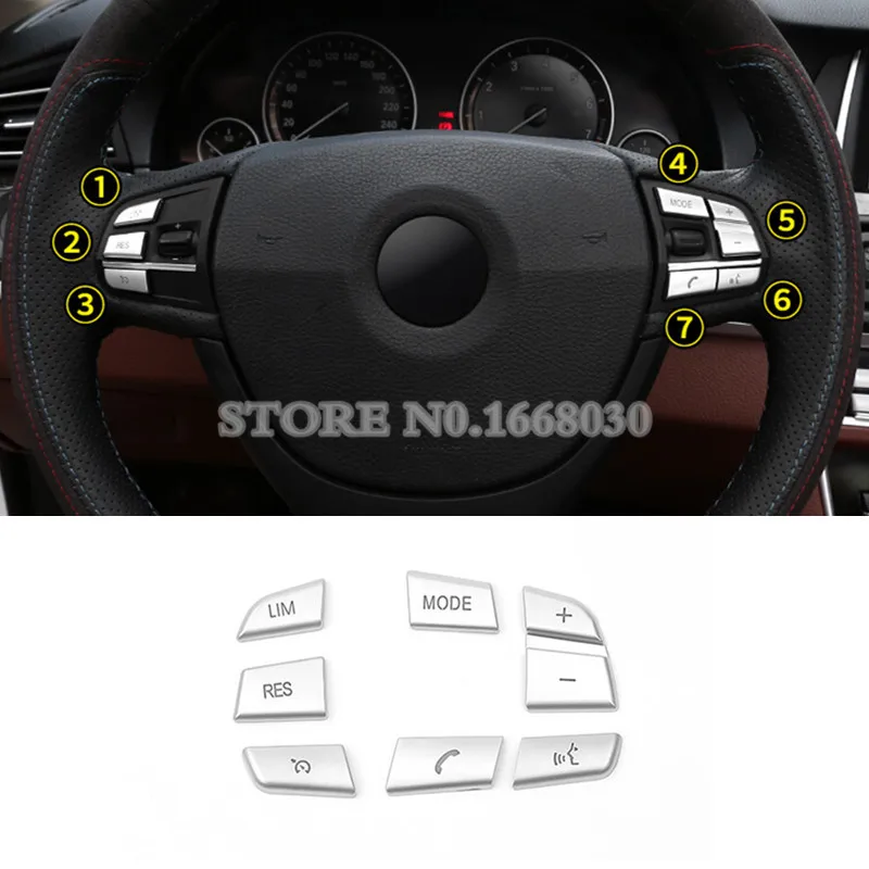 ABS Plastic Interior Steering Wheel Button Cover Trim 7pc For BMW 3 4 Series F30 F31 F32 F34 2013-2018 Car Accessories Car Trim
ABS Plastic Interior Steering Wheel Button Cover Trim 7pc For BMW 3 4 Series F30 F31 F32 F34 2013-2018 Car Accessories Car Trim