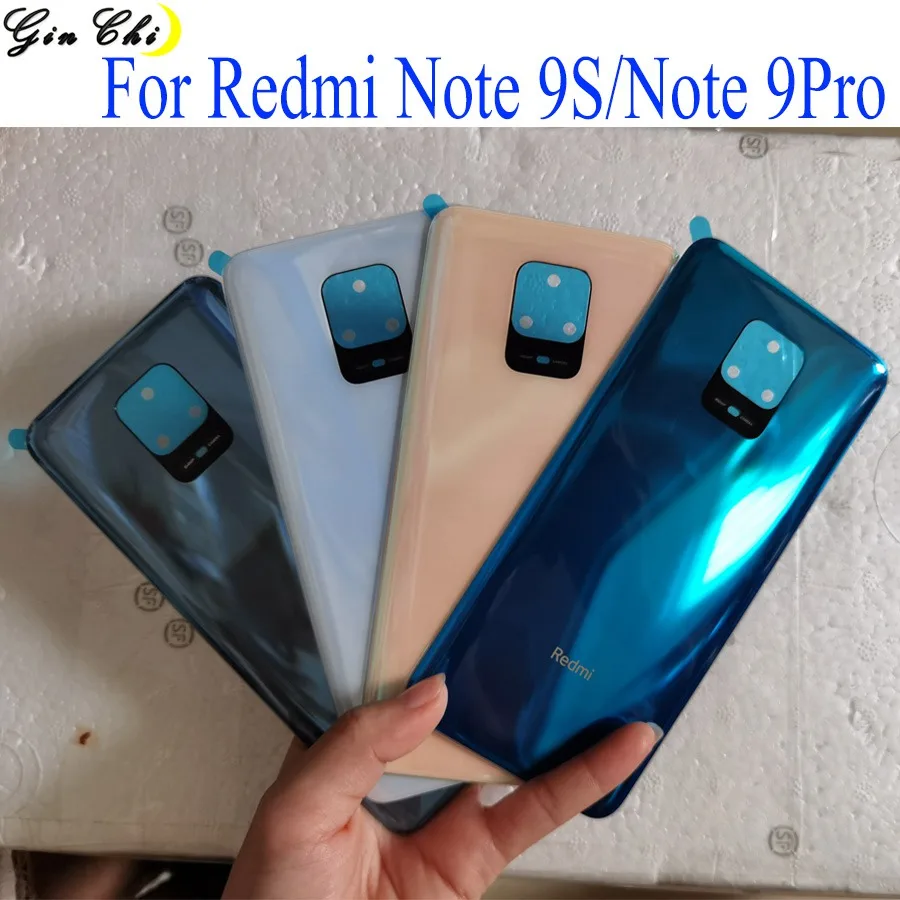 Оригинальный чехол для батареи Xiaomi Redmi note 9s Задняя стеклянная панель задний