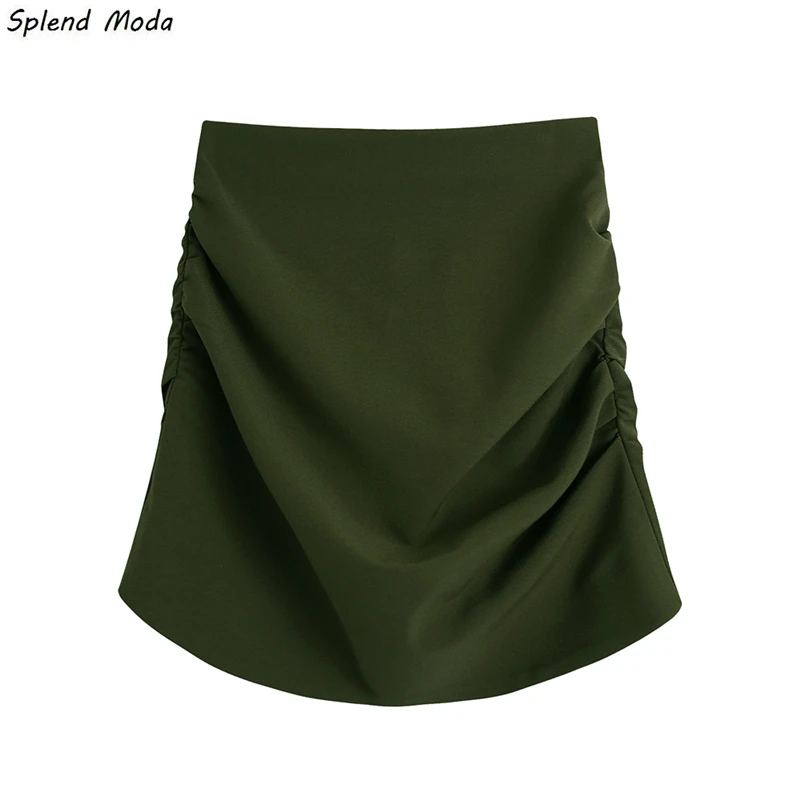 Splend Moda 2021 Autumn New Fashion Vintage Casual Office Lady Stitching Thin High Waist Folds Solid Color Mini Skirt Women
Splend Moda 2021 Autumn New Fashion Vintage Casual Office Lady Stitching Thin High Waist Folds Solid Color Mini Skirt Women