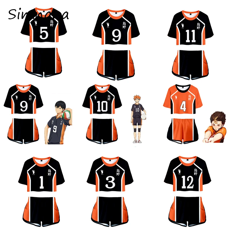 Haikyuu/костюм для косплея по волейболу аниме karasuno костюмы nissinoya hinata haikyuu Трикотажный