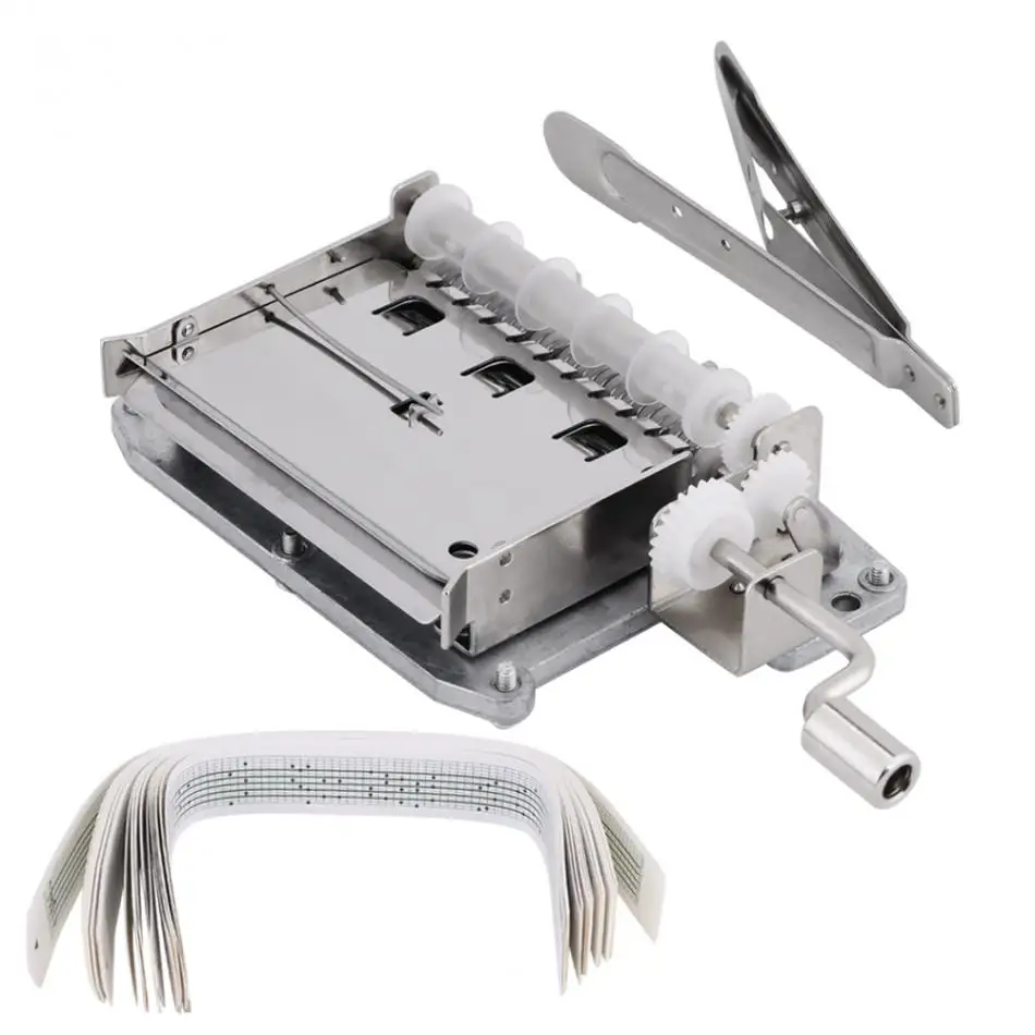 30 Note Tape Hand Crank Mechanical Musical Box Movement + Hole Puncher+ 20 Blank Strip Tapes for DIY Hand Cranked Music Box
30 Note Tape Hand Crank Mechanical Musical Box Movement + Hole Puncher+ 20 Blank Strip Tapes for DIY Hand Cranked Music Box
