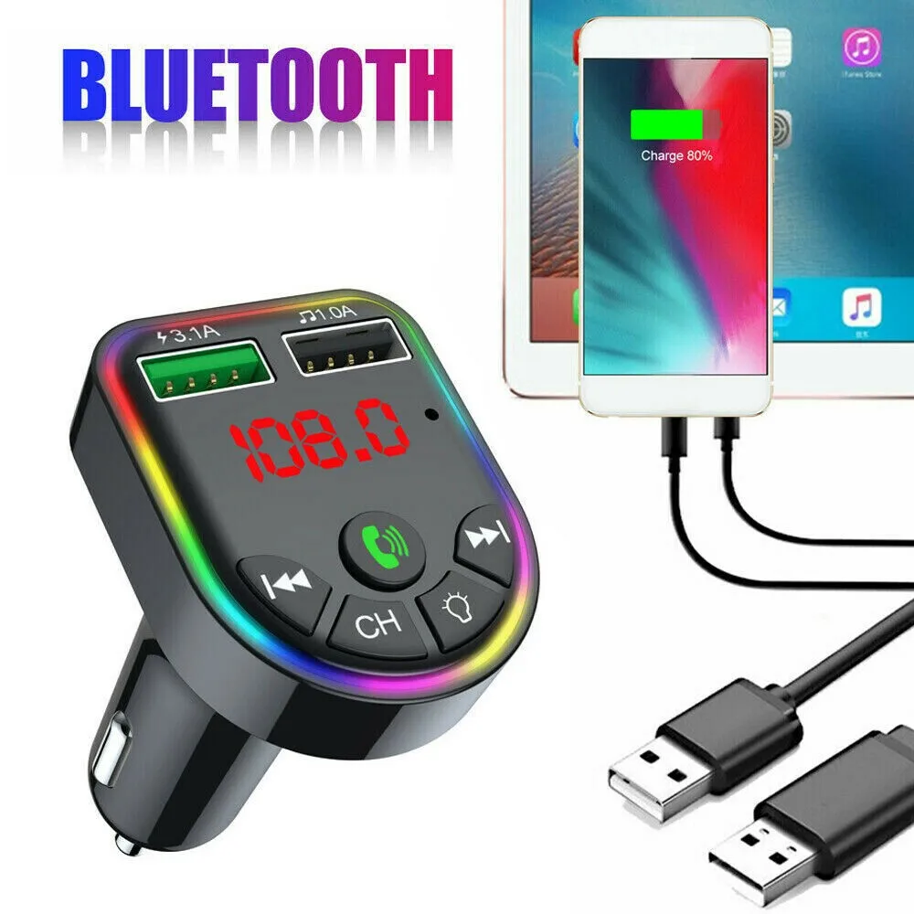Автомобильный Bluetooth FM-плеер, Bluetooth, автомобильный FM-передатчик, mp3-плеер, беспроводной радиоадаптер, комплект ABS + PC USB, зарядка с двумя портами
Автомобильный Bluetooth FM-плеер, Bluetooth, автомобильный FM-передатчик, mp3-плеер, беспроводной радиоадаптер, комплект ABS + PC USB, зарядка с двумя портами
