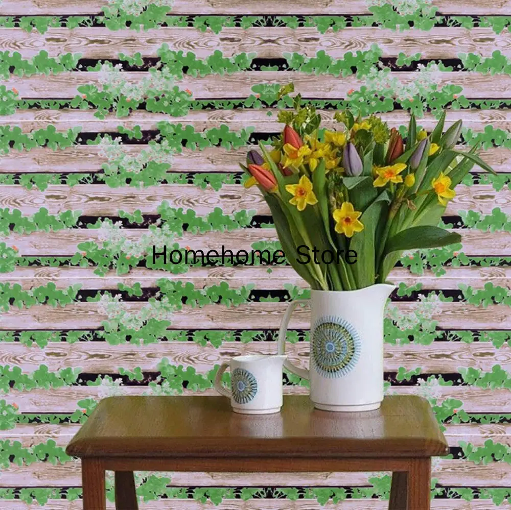 HomeHome Leaf and Wood Plank Self Adhesive Wallpaper Faux Wood and Green Leaf Peel and Stick Removable WallpaperVinyl Film
HomeHome Leaf and Wood Plank Self Adhesive Wallpaper Faux Wood and Green Leaf Peel and Stick Removable WallpaperVinyl Film