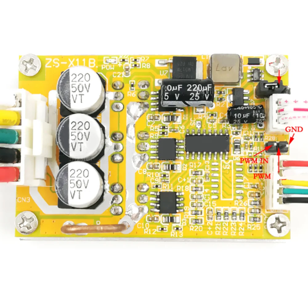 

350W 5-36V BLDC Three-Phase DC Brushless With Hall Motor Signal Input Controller Sensorless Brushless Motor Durable VR Speed