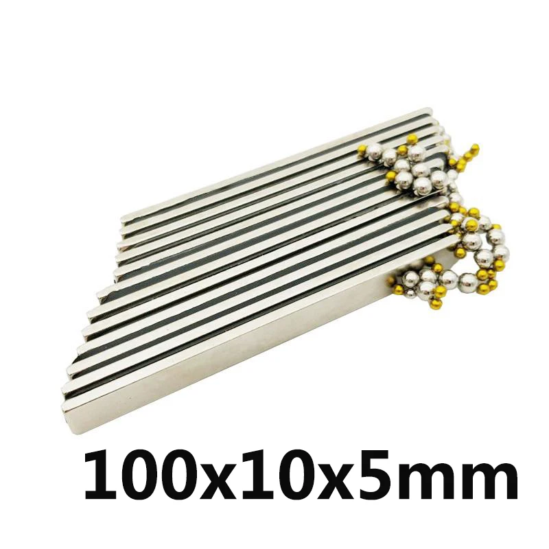 

Мощные блочные магниты 100x10x5 мм, 1/2/5 шт., супер неодимовый магнит N35, постоянные NdFeB магниты x 10x5 мм, 100x10x5 мм, x 10x5 мм