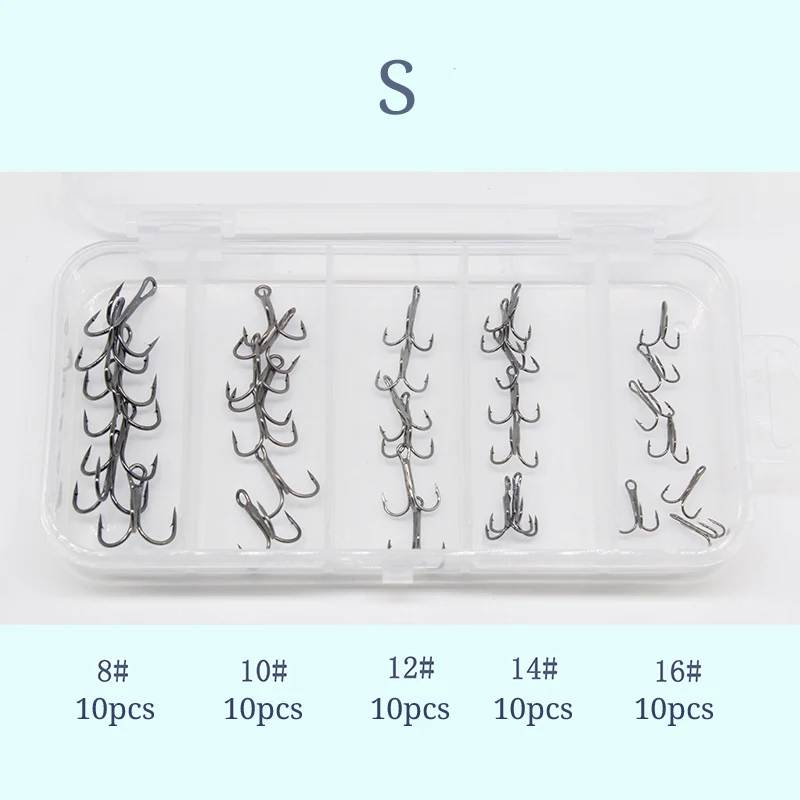 50Pcs/lot 2# 4# 6# 8# 10# Sanben Fishing Hook High Carbon Steel Treble Overturned Hooks Fishing Tackle Round Bend Black White
50Pcs/lot 2# 4# 6# 8# 10# Sanben Fishing Hook High Carbon Steel Treble Overturned Hooks Fishing Tackle Round Bend Black White