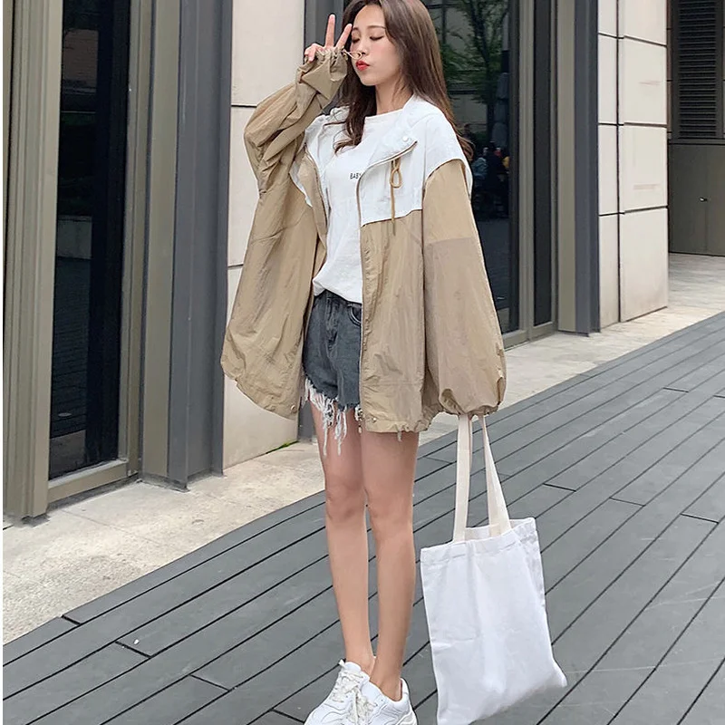 Jackets Women Thin Sun-proof Summer Loose Ulzzang Unisex Chic All-match Outerwear Female Simple Patchwork Student Basic Hipster
Jackets Women Thin Sun-proof Summer Loose Ulzzang Unisex Chic All-match Outerwear Female Simple Patchwork Student Basic Hipster