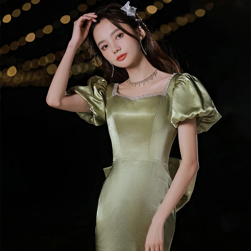KHRevening Dress Light Green Short Puff Sleeve Beading Neck Bow Back Floor-Length Sweep Train Prom Dresses Elegant Dresses
KHRevening Dress Light Green Short Puff Sleeve Beading Neck Bow Back Floor-Length Sweep Train Prom Dresses Elegant Dresses