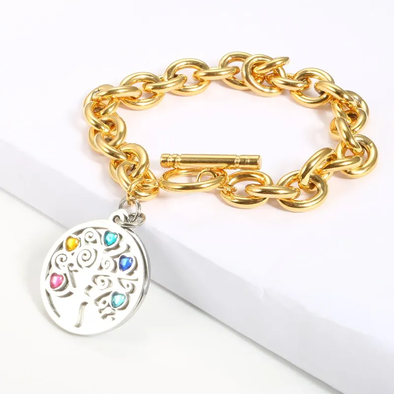New Fashion Stainless Steel Tree Pandent Men Women Wedding Party Charm Bracelets Pulsera Gold Chain Link Bracelets Jewelry Gift.
New Fashion Stainless Steel Tree Pandent Men Women Wedding Party Charm Bracelets Pulsera Gold Chain Link Bracelets Jewelry Gift.