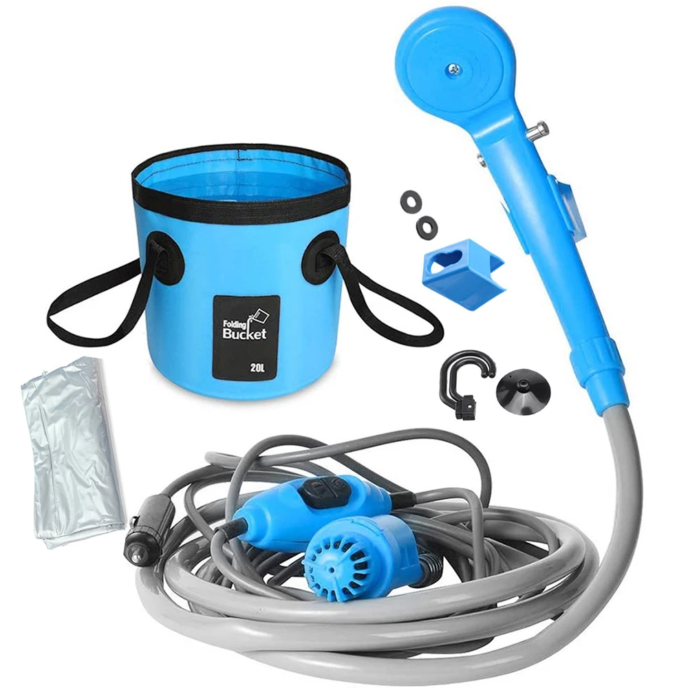 Camping Shower Outdoor Shower Water Bag Kit Travel Portable Hiking Shower,Car Washing,Plants Watering,Pet Washer,12V Electric
Camping Shower Outdoor Shower Water Bag Kit Travel Portable Hiking Shower,Car Washing,Plants Watering,Pet Washer,12V Electric