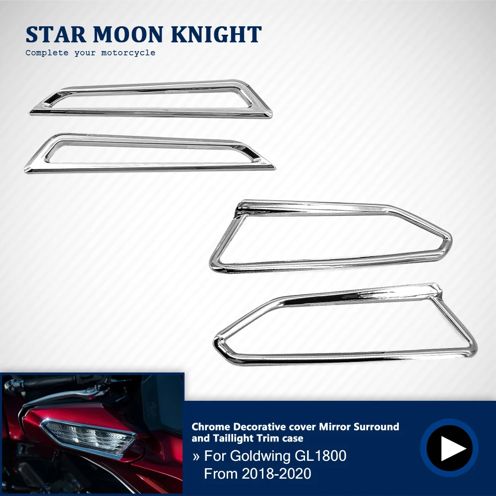 For HONDA Goldwing GL1800 2018+ up Motorcycle Chrome Decorative cover Mirror Surround and Taillight Trim case
For HONDA Goldwing GL1800 2018+ up Motorcycle Chrome Decorative cover Mirror Surround and Taillight Trim case