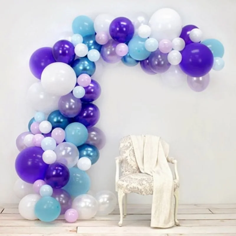 Baby Girl Birthday Party Decoration Purple Blue White Balloon Arch For Mermaid Party Baby Shower DIY Kit
Baby Girl Birthday Party Decoration Purple Blue White Balloon Arch For Mermaid Party Baby Shower DIY Kit