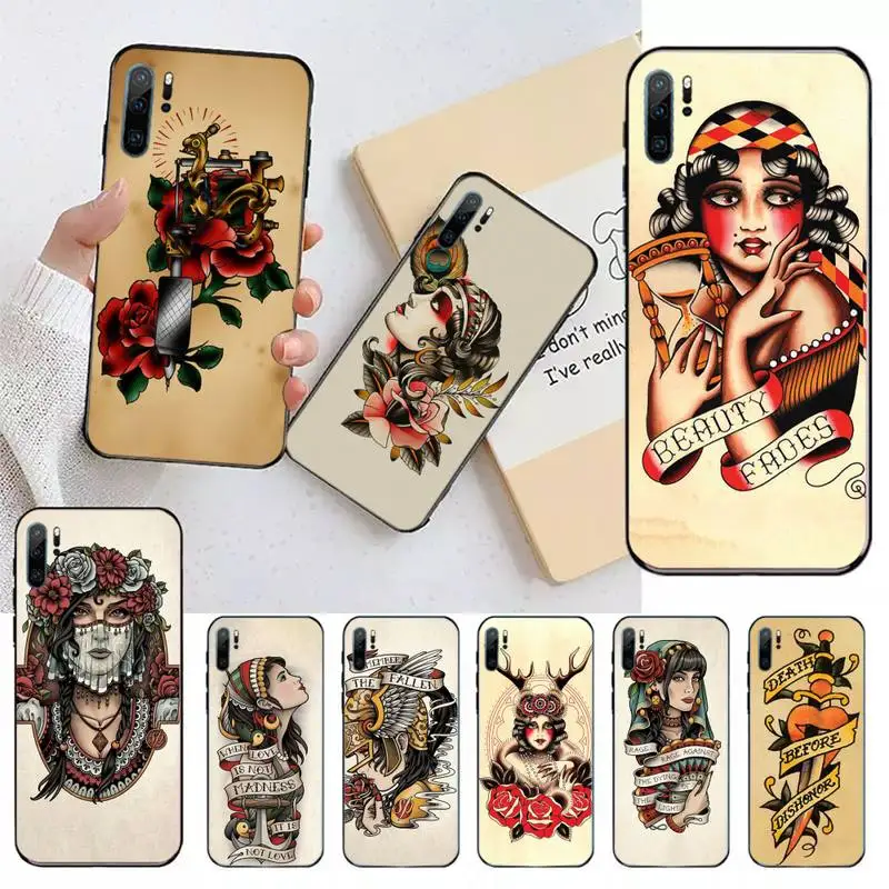 old school tattoo Cool retro pattern Phone Case For Huawei honor Mate P 10 20 30 40 i 9 8 pro x Lite smart 2019 nova 5t funda
old school tattoo Cool retro pattern Phone Case For Huawei honor Mate P 10 20 30 40 i 9 8 pro x Lite smart 2019 nova 5t funda