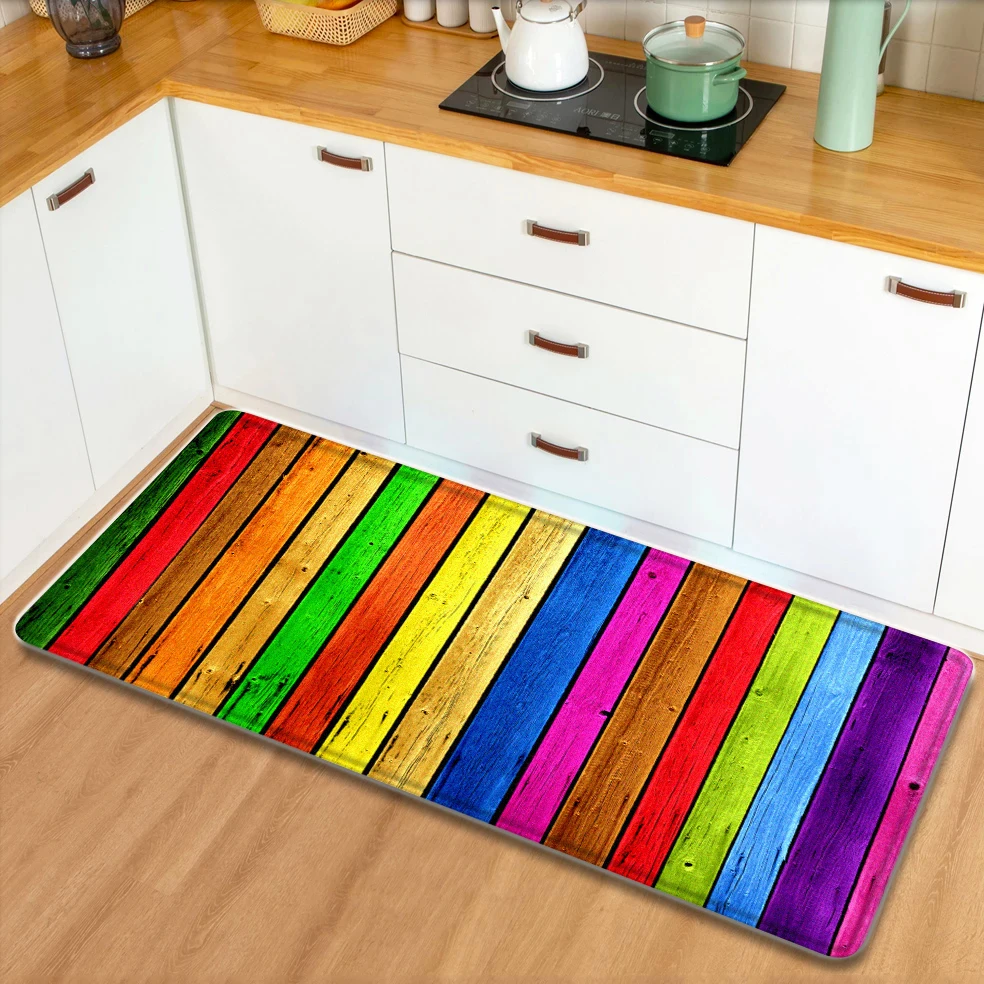 

Color Wood Grain Bathroom Mat Carpet For Bedroom Living Room Area Rugs Non-Skid Doormat Floor Door Mat Kitchen Carpet 40x120