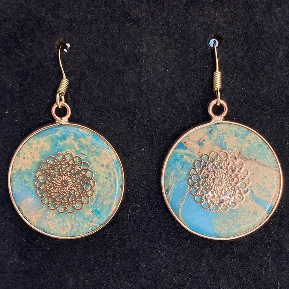 1pair Blue Shoushan Stone Round Chinese Fashion Earring for Women Multicolor Edging DIY Jewelry Making Accessories Natural Stone
1pair Blue Shoushan Stone Round Chinese Fashion Earring for Women Multicolor Edging DIY Jewelry Making Accessories Natural Stone
