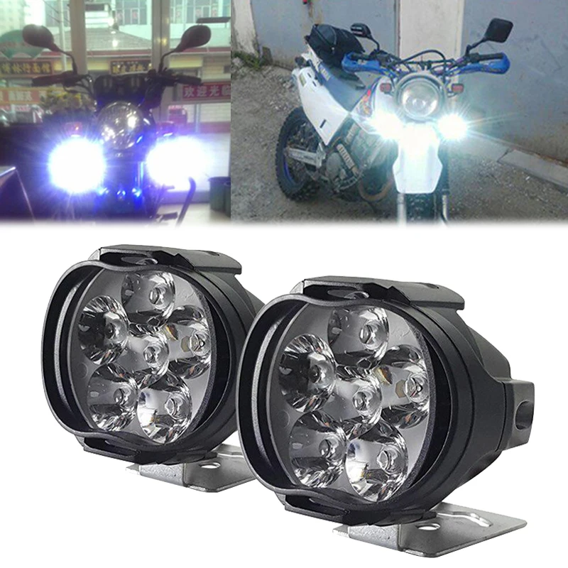 

2PCS Motorcycle Headlights Headlamp Spotlights Fog Head Light 6 LED Motorcycles Working Spot Light Assemblie Driving Lamp