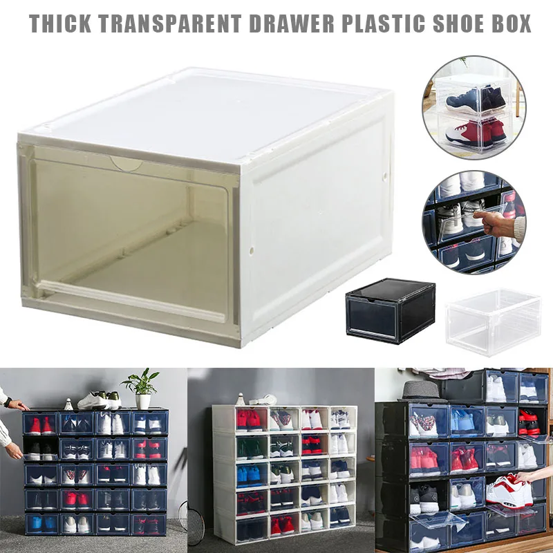 Прозрачная пластиковая коробка для хранения высоких ботинок LG66 | Дом и сад