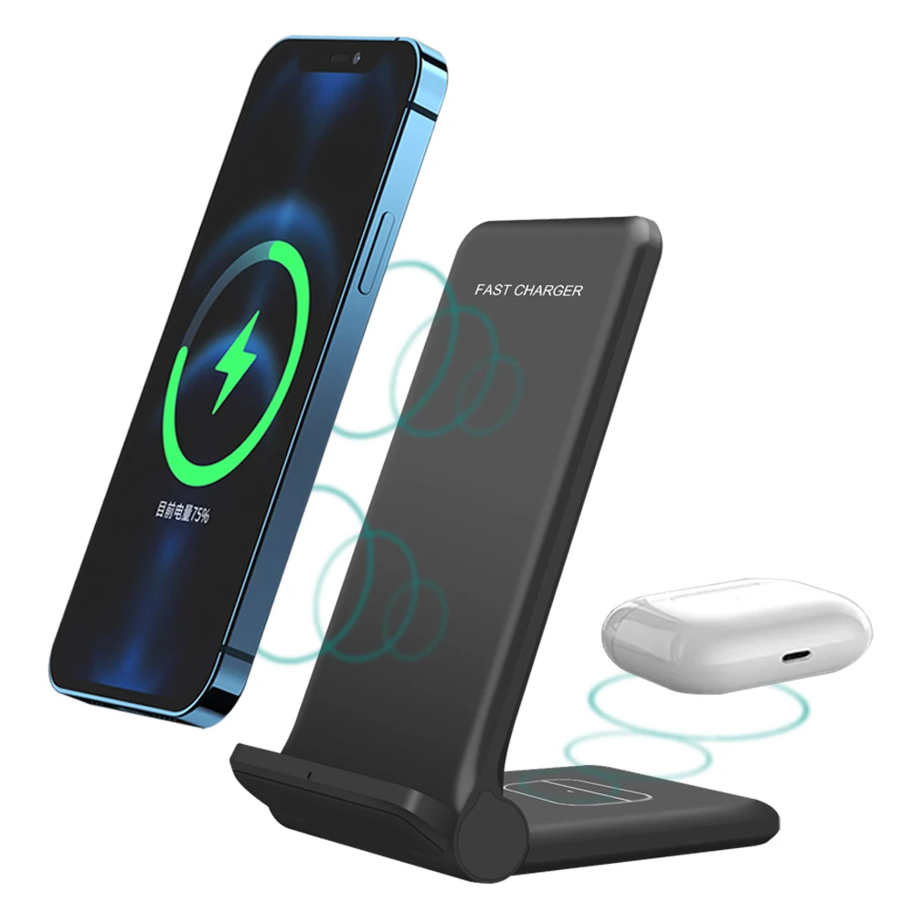 2021 25W Fast Wireless Qi Charger 2 In 1 Charging Dock Station for IPhone 13 12 11 XS MAX XR AirPods Pro Samsung S20 Xiaomi
2021 25W Fast Wireless Qi Charger 2 In 1 Charging Dock Station for IPhone 13 12 11 XS MAX XR AirPods Pro Samsung S20 Xiaomi