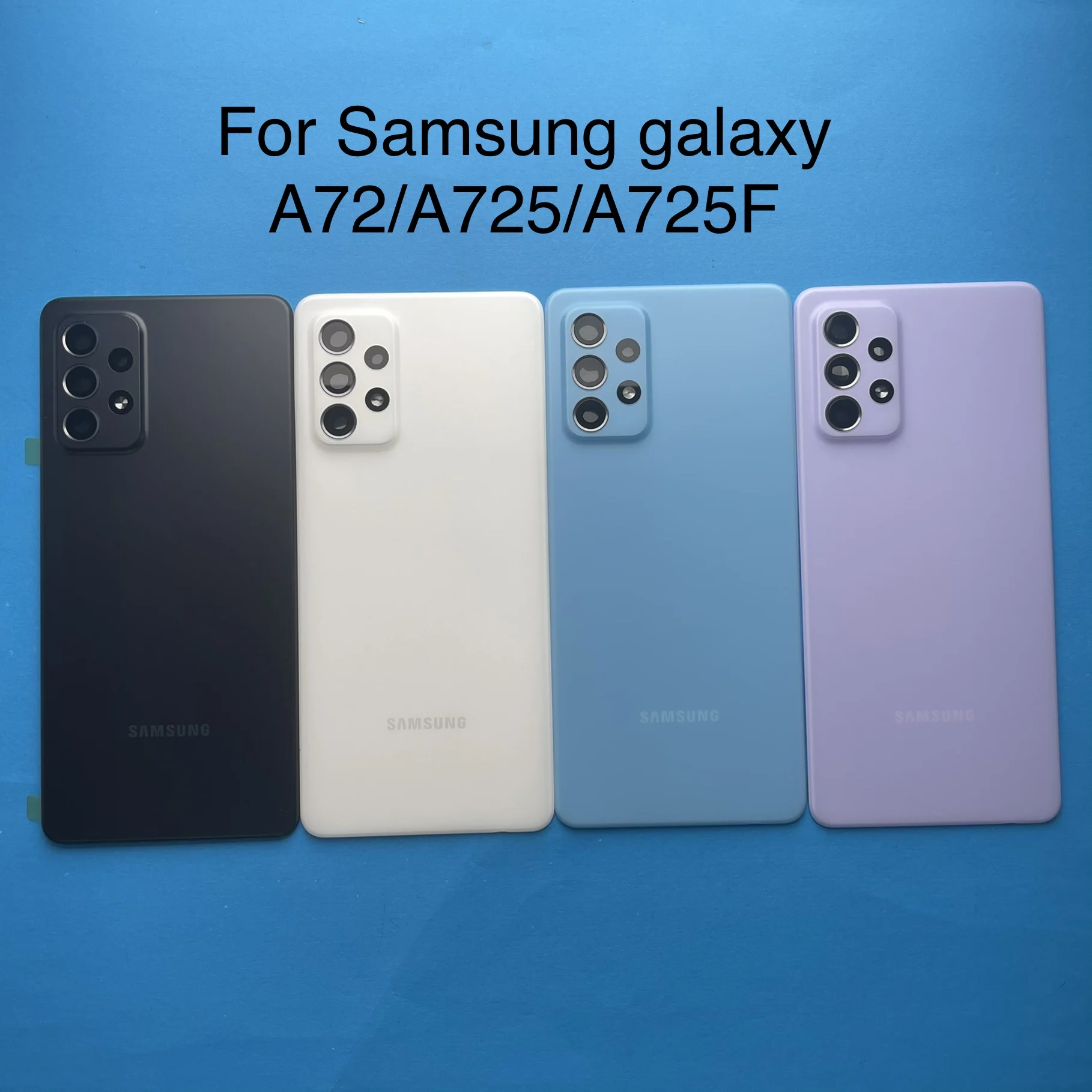 Задняя крышка батарейного отсека, задняя панель корпуса SAMSUNG GalaxyA72 A725 A725F с камерой, Запасная часть
Задняя крышка батарейного отсека, задняя панель корпуса SAMSUNG GalaxyA72 A725 A725F с камерой, Запасная часть