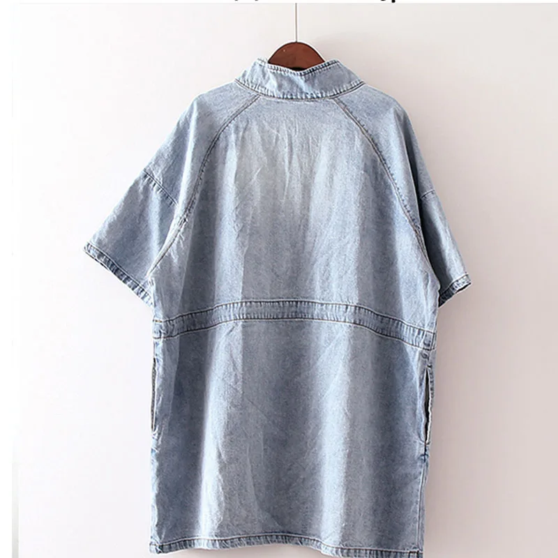 Denim Dress Summer 2021 Spring New Women Clothing Short Lady Blue Casual
Denim Dress Summer 2021 Spring New Women Clothing Short Lady Blue Casual