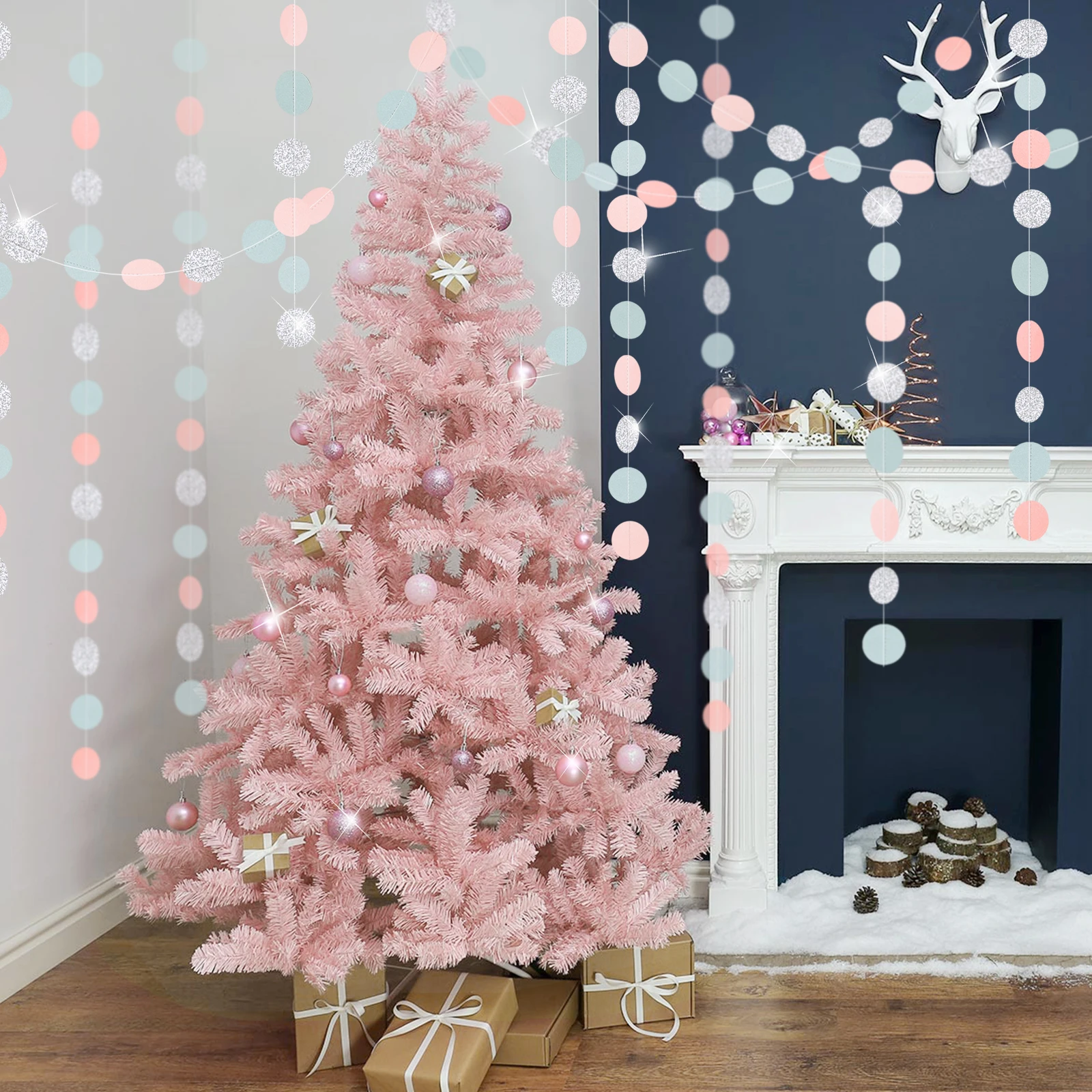 Glitter Silver Blue Pink Circle Garlands 2021 Pastel Christmas Hanging for Winter Wonderland Birthday Party Wedding Decorations
Glitter Silver Blue Pink Circle Garlands 2021 Pastel Christmas Hanging for Winter Wonderland Birthday Party Wedding Decorations