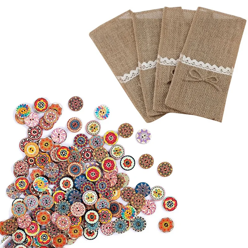20 шт держатель натурального в декорированном мешковиной горшке карманы для столовых приборов и 100 шт. деревянные пуговицы с цветочными узор...
20 шт держатель натурального в декорированном мешковиной горшке карманы для столовых приборов и 100 шт. деревянные пуговицы с цветочными узор...