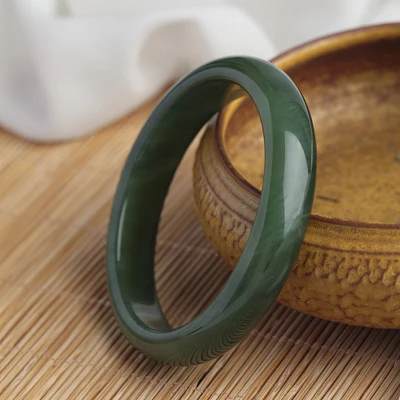 Natural Hetian Jade Dark Green 54-64mm Bracelet Elegant Princess Jewelry Best Gift for Mom and Girlfriend
Natural Hetian Jade Dark Green 54-64mm Bracelet Elegant Princess Jewelry Best Gift for Mom and Girlfriend