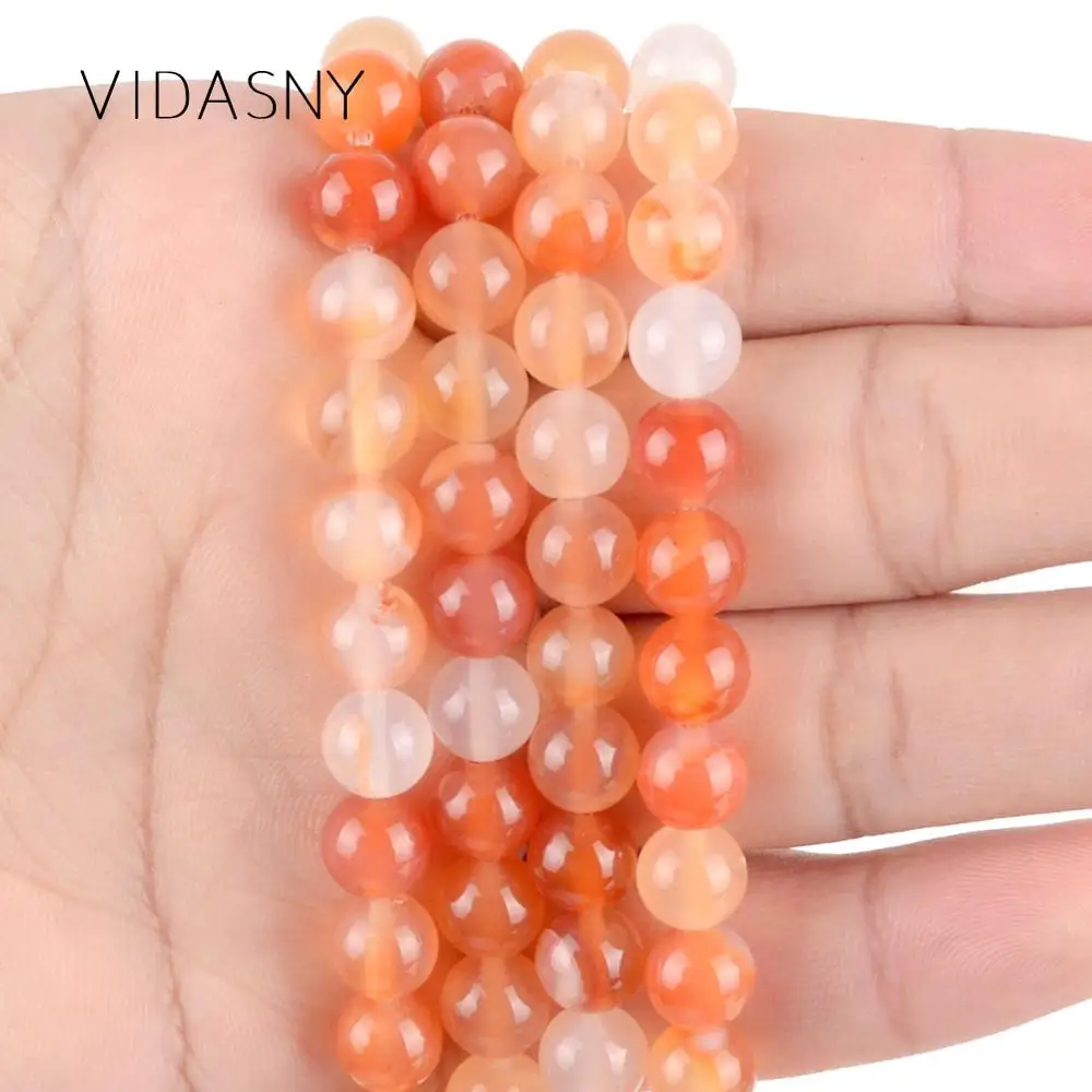 Natural Orange Red Agates Beads For Needlework Jewelry Making 4 6 8 10 12mm Round Spacer Loose Beads Diy Necklace Bracelet 15''
Natural Orange Red Agates Beads For Needlework Jewelry Making 4 6 8 10 12mm Round Spacer Loose Beads Diy Necklace Bracelet 15''