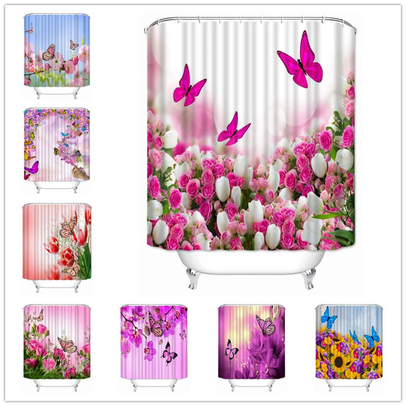 Musife Custom High Quality Butterfly Flower Shower Curtain Waterproof Bathroom Polyester Fabric Bathroom Curtain
Musife Custom High Quality Butterfly Flower Shower Curtain Waterproof Bathroom Polyester Fabric Bathroom Curtain