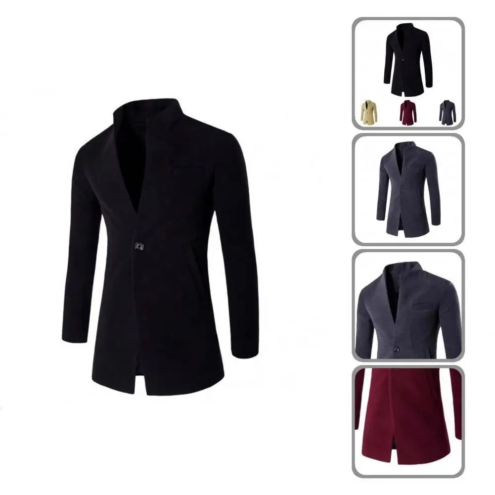 Simple Trench Coat Solid Color Male Coldproof Pure Color Jacket Overcoat Men Trench Coat
Simple Trench Coat Solid Color Male Coldproof Pure Color Jacket Overcoat Men Trench Coat
