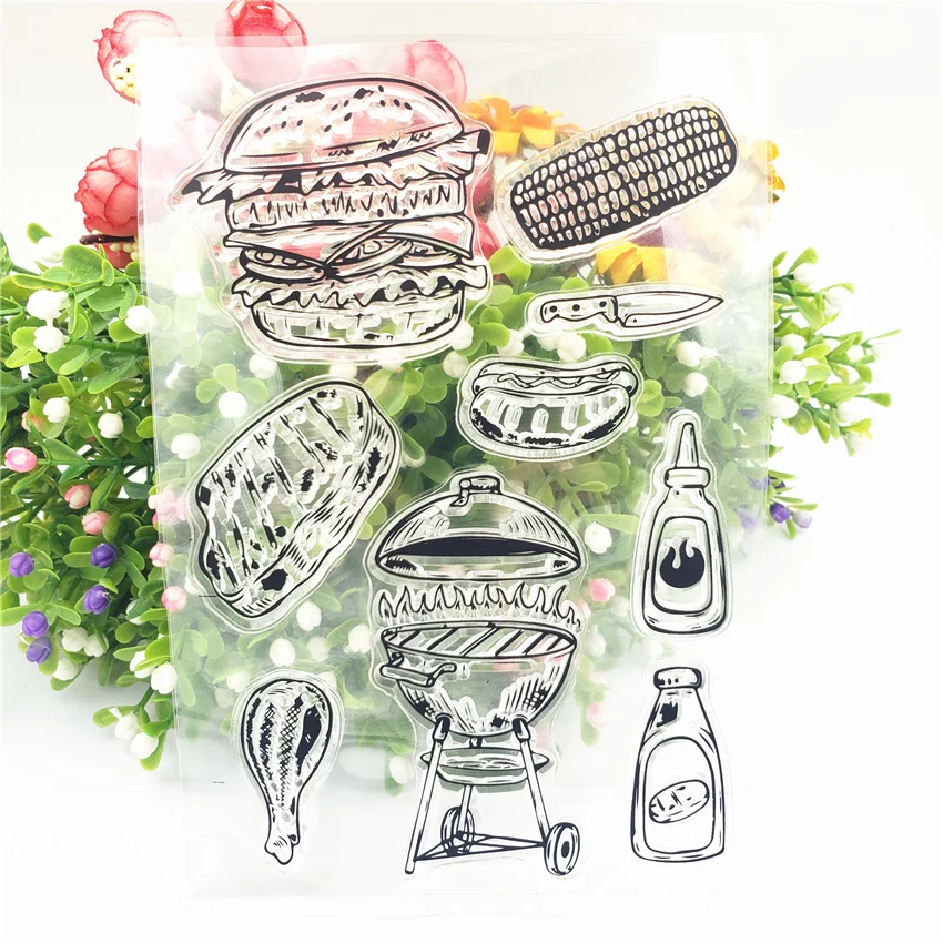 Barbecue Tool Food Clear Stamps Silicone Seals for DIY Scrapbooking Rubber Stamp Making Photo Album Card Decor Craft Supplies
Barbecue Tool Food Clear Stamps Silicone Seals for DIY Scrapbooking Rubber Stamp Making Photo Album Card Decor Craft Supplies