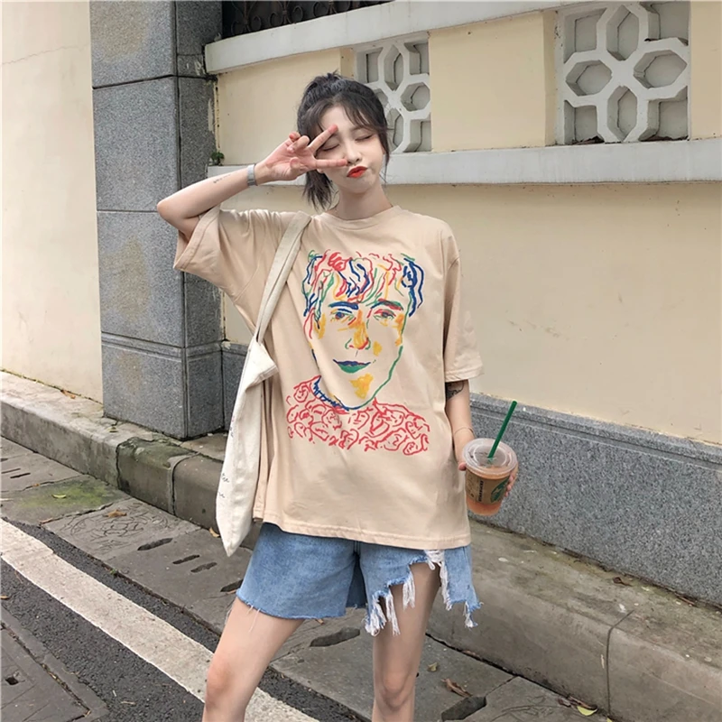 Harajuku Oversize Women'S T-Shirt 2021 Summer Clothes For Women Sweet Cute Printed Short Sleeves Basic Top Female
Harajuku Oversize Women'S T-Shirt 2021 Summer Clothes For Women Sweet Cute Printed Short Sleeves Basic Top Female