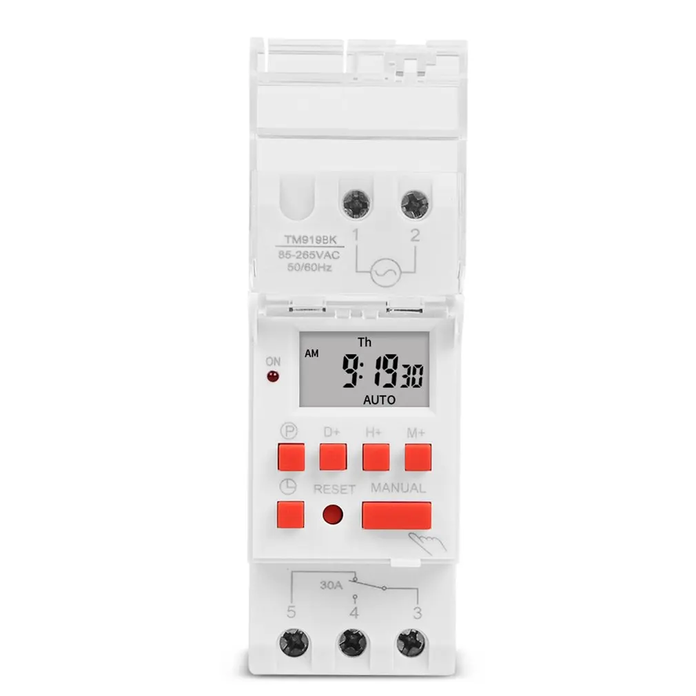 Heavy Load 5000W 30A Digital Timer Switch Programmable 24hrs Automatic Switch For LED Lighting Loading ON/OF
Heavy Load 5000W 30A Digital Timer Switch Programmable 24hrs Automatic Switch For LED Lighting Loading ON/OF