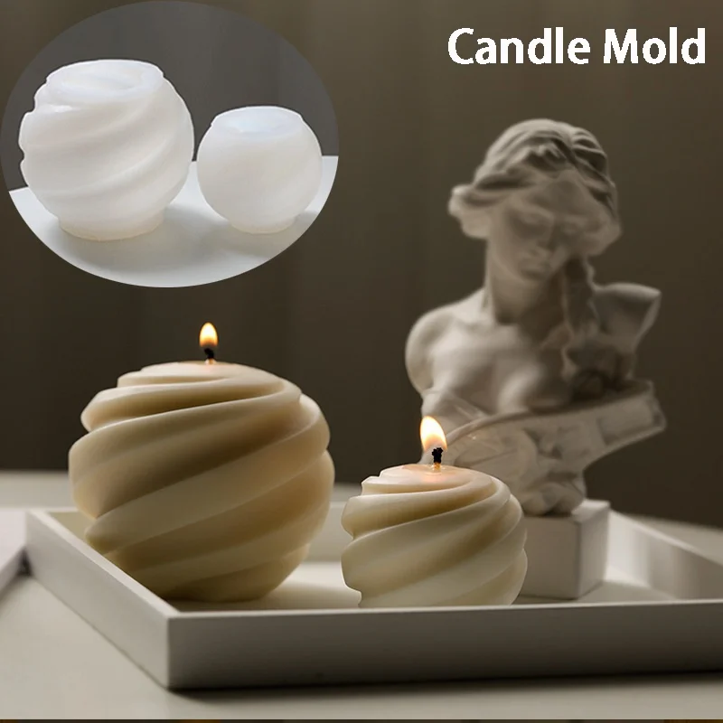

Aroma Candle mould Soft Silicone Spherical Mold DIY Candle Making Tools Resin Molds Christmas Decorate For Home molde resina
