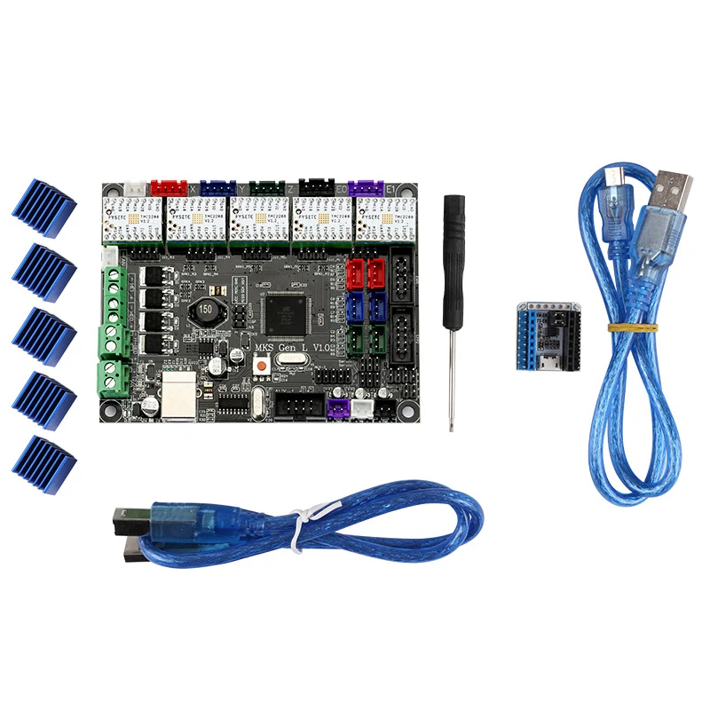 Mks Gen L Motherboard Kit with 5x TMC2208 V1.2+Heat Sink Set for 3D Printer VDX99
Mks Gen L Motherboard Kit with 5x TMC2208 V1.2+Heat Sink Set for 3D Printer VDX99