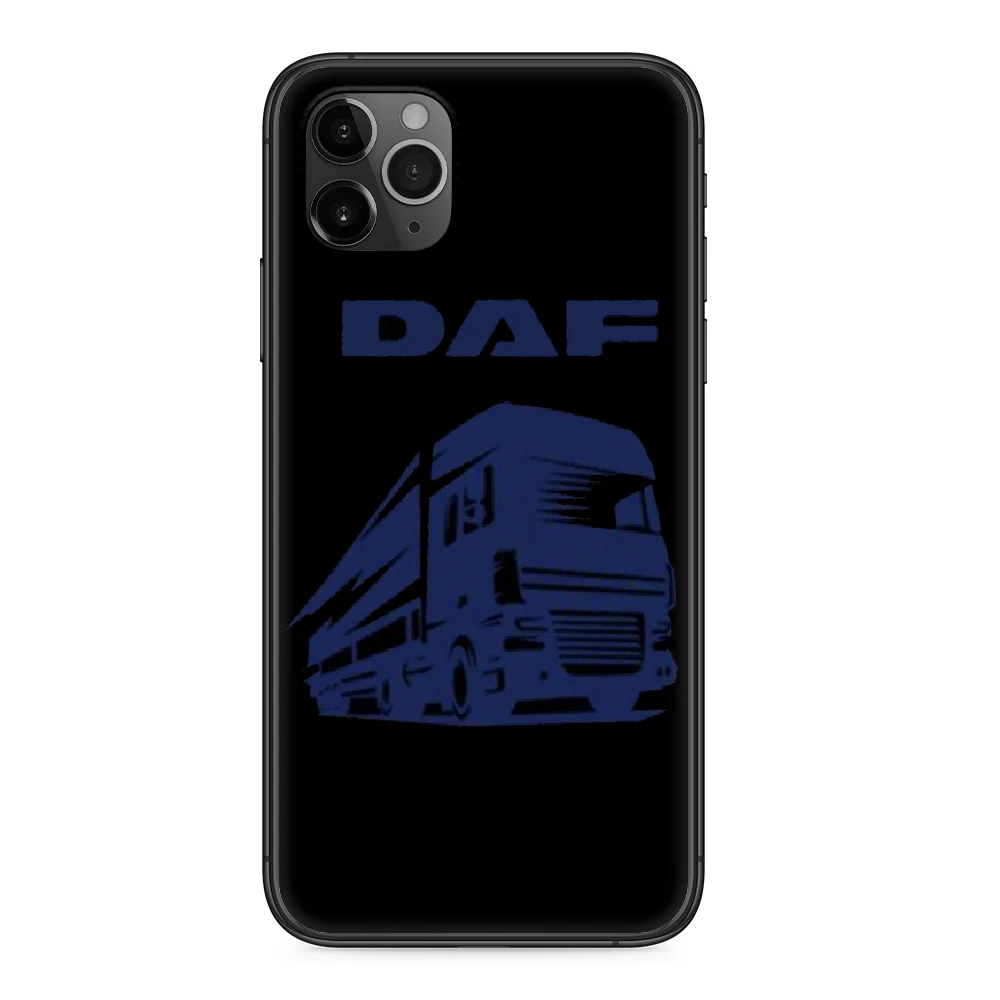 Чехол для телефона с логотипом грузовика DAF iphone 4 4s 5 5S SE 5C 6 6S 7 8 plus X XS XR 11 PRO MAX 2020 black