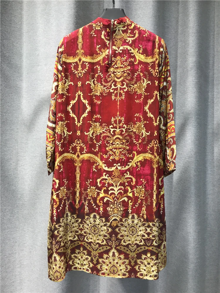 Women Dress 2021 New Summer Products Fashion Silk Stand Collar Long Sleeve Medium Length Pullover Skirt Back Neckline Zipper
Women Dress 2021 New Summer Products Fashion Silk Stand Collar Long Sleeve Medium Length Pullover Skirt Back Neckline Zipper