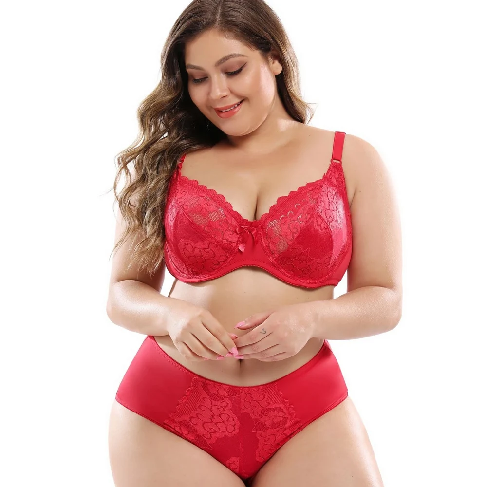 Ultra Thin Plus Size Women Bra Set Female Lingeries Full Cup Unlined Bra and Panty Set Panty Floral Lace 6 Colors C D DD E F
Ultra Thin Plus Size Women Bra Set Female Lingeries Full Cup Unlined Bra and Panty Set Panty Floral Lace 6 Colors C D DD E F
