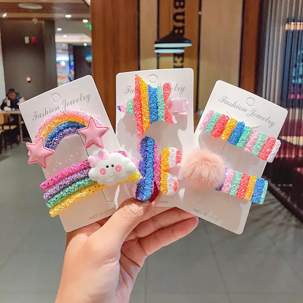3/5Pcs/Set Lovely Cute Sequin Rainbow Star Flower Hair Clip Girl's Children Hairpins Barrette Headwear Fashion Hair Accessories 
3/5Pcs/Set Lovely Cute Sequin Rainbow Star Flower Hair Clip Girl's Children Hairpins Barrette Headwear Fashion Hair Accessories