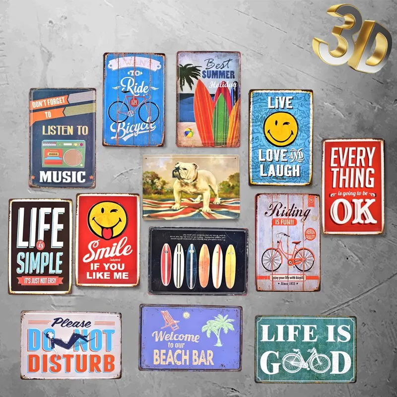 3D Enjoy Life Style Tin Sign Art Painting Bar Pub Club Cafe Shop Home Wall Decor Retro Metal Poster 
3D Enjoy Life Style Tin Sign Art Painting Bar Pub Club Cafe Shop Home Wall Decor Retro Metal Poster