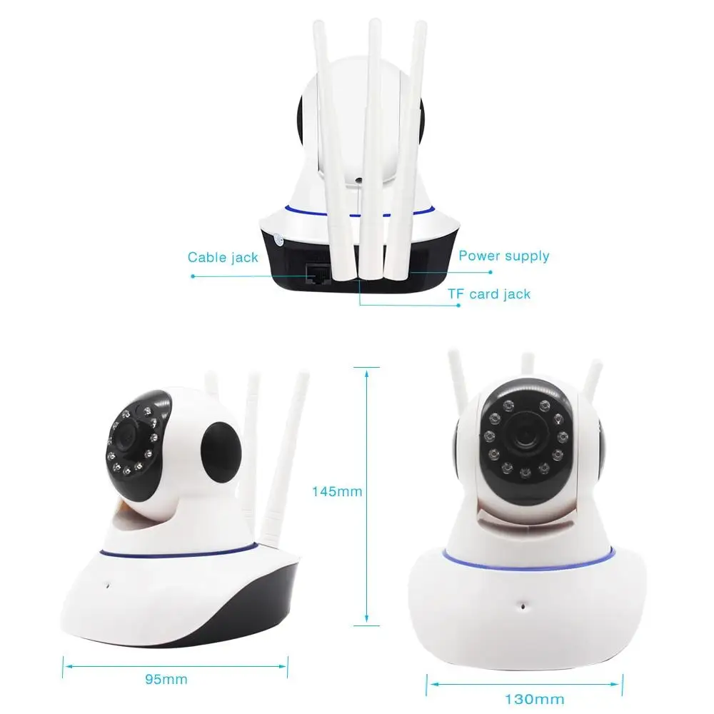 Icy WI-FI камера видеонаблюдения Беспроводная панорамная WIFI 1080P умный дом Облачная