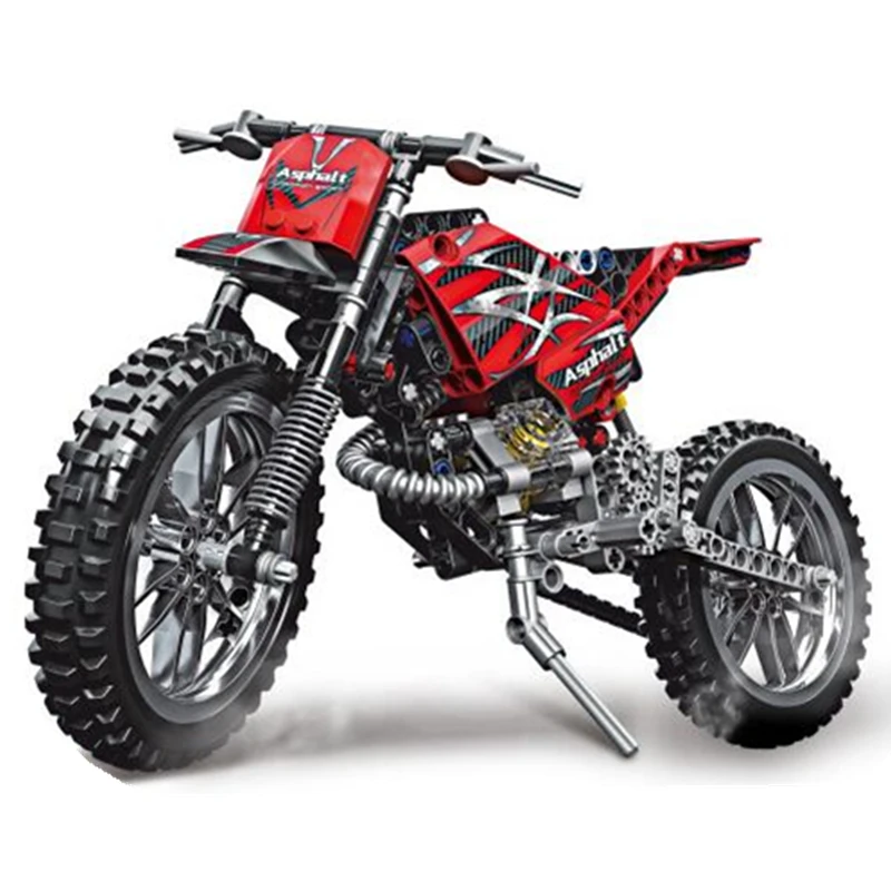 Технический Набор строительных блоков для мальчиков ed City Moto Cross Bike Классическая
