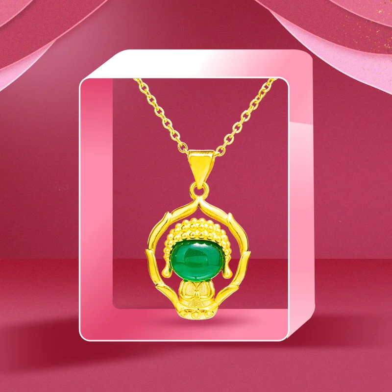 24K Gold Plated Pendant Necklaces Imitation Jade Buddha Necklace Party Birthday Anniversary Statement Necklaces New Jewelry Gift
24K Gold Plated Pendant Necklaces Imitation Jade Buddha Necklace Party Birthday Anniversary Statement Necklaces New Jewelry Gift
