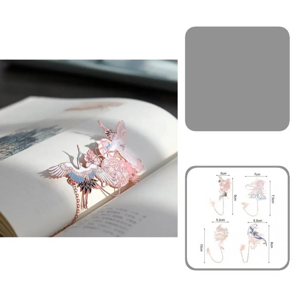 4 Styles Good Vintage Bookmark with Delicate Pendant Lightweight Metal Bookmark Long Lasting for Students
4 Styles Good Vintage Bookmark with Delicate Pendant Lightweight Metal Bookmark Long Lasting for Students